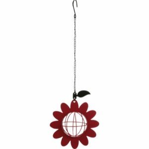 UTEFUGL OPPHENG BLOMST TIL MEISEBOLLE I METALL 14X42CM