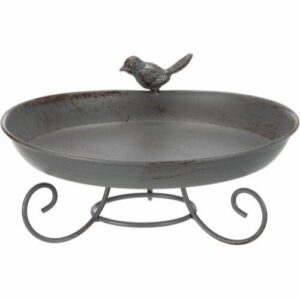 Utefugl fuglebad-vannskål-fôrskål 800ml, ø22cm grå