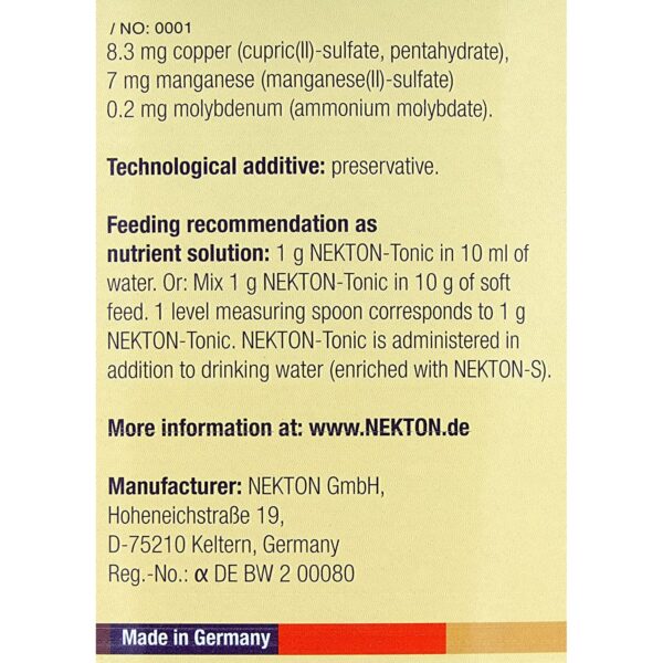 Nekton Tonic K for frøspisende fugler 200 gram