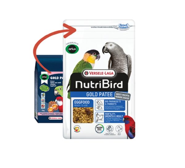 Nutribird Gold Patee parakitt og papegøyer 1kg