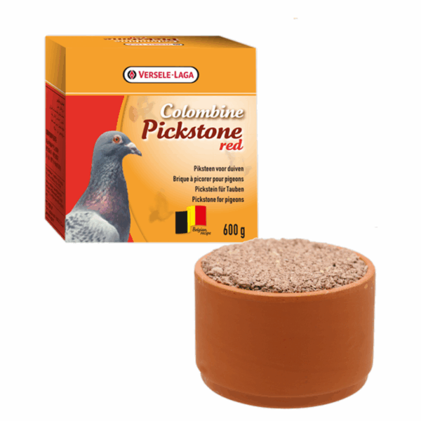 Mineralsten i krukke 600gr rød for duer ø10 h7cm