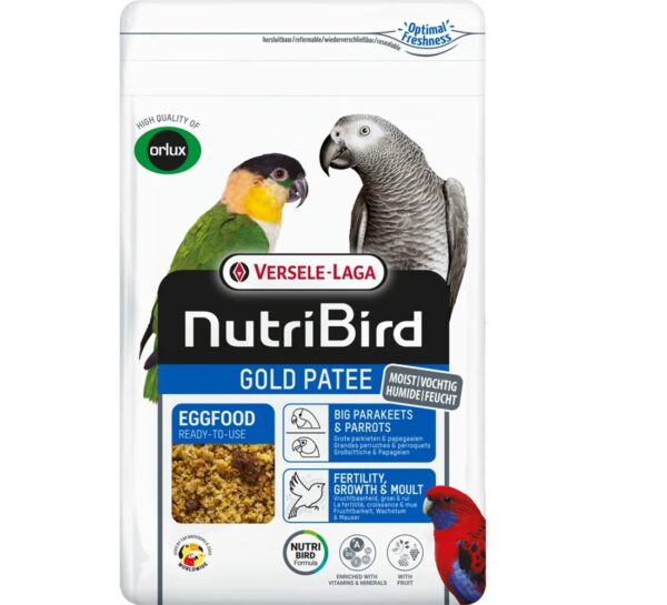 Nutribird Gold Patee parakitt og papegøyer 1kg